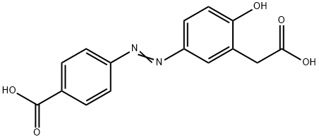 5-(4-carboxyphenyl)azo-2-hydroxybenzeneacetic acid Struktur