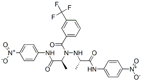 3-trifluoromethylbenzoyl-dialanine-4-nitroanilide 化学構造式