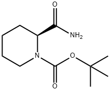 (S)-1-N-BOC-ピペリジン-2-カルボオキサミド 化学構造式