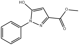 Methyl 5-hydroxy-1-phenyl-1H-pyrazole-3-carboxylate 化学構造式