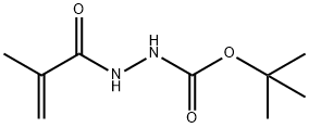 Hydrazinecarboxylic acid, 2-(2-methyl-1-oxo-2-propenyl)-, 1,1-dimethylethyl Struktur