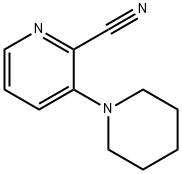 3-ピペリジン-1-イルピリジン-2-カルボニトリル 化学構造式
