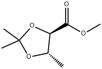 (4R,5S)-2,2,5-三甲基-1,3-二氧戊环-4-羧酸甲酯, 78086-72-3, 结构式