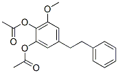 1,2-Di(acetyloxy)-3-methoxy-5-(2-phenylethyl)benzene Struktur
