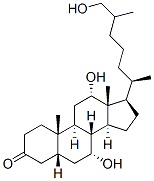 7 alpha,12 alpha,26-trihydroxy-5 beta-cholestan-3-one 结构式