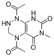 Pyrimido[5,4-e]-1,2,4-triazine-5,7(1H,6H)-dione,  1,4-diacetyl-2,3,4,8-tetrahydro-6-methyl-,78105-49-4,结构式