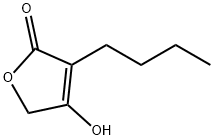 alpha-n-Butyl-beta-hydroxy-delta(sup alpha,beta)-butenolid [German] 化学構造式