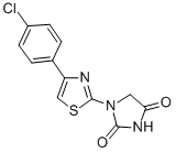 1-(4-(p-Chlorophenyl)-2-thiazolyl)hydantoin 化学構造式