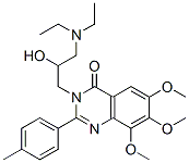 4(3H)-Quinazolinone,  3-[3-(diethylamino)-2-hydroxypropyl]-6,7,8-trimethoxy-2-(4-methylphenyl)-|