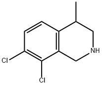 Isoquinoline, 7,8-dichloro-1,2,3,4-tetrahydro-4-methyl- (9CI) 化学構造式