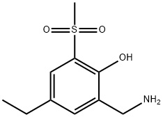 Phenol, 2-(aminomethyl)-4-ethyl-6-(methylsulfonyl)- (9CI) 化学構造式