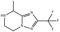 2-(trifluoromethyl)-5,6,7,8-tetrahydro-8-methyl-[1,2,4]triazolo[1,5-a]pyrazine 化学構造式