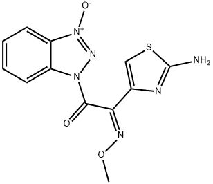 1-[2-(Z)-Methoxyimino-2-(2-aminothiazol-4-yl)acetyl]benzotrizole-3-oxide Structure