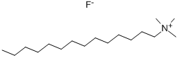 Tetradecyl trimethyl ammonium fluoride 化学構造式