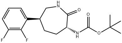 [(3R,6S)-6-(2,3-difluorophenyl)-2-oxoazepan-3-yl]carbaMate Structure