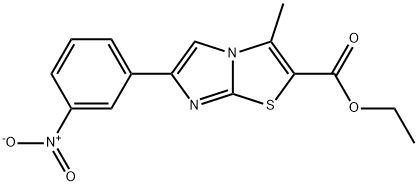 3-METHYL-6-(3-NITROPHENYL)IMIDAZO[2,1-B]THIAZOLE-2-CARBOXYLIC ACID ETHYL ESTER Structure