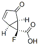 Bicyclo[3.1.0]hex-2-ene-6-carboxylic acid, 6-fluoro-4-oxo-, (1S,5S,6S)- (9CI) Structure