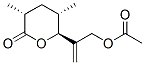 2H-Pyran-2-one,6-[1-[(acetyloxy)methyl]ethenyl]tetrahydro-3,5-dimethyl-,(3R,5S,6S)-(9CI) Struktur