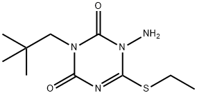 1-amino-6-(ethylthio)-3-neopentyl-1,3,5-triazine-2,4(1H,3H)-dione 结构式