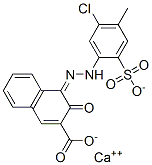 calcium (4Z)-4-[(5-chloro-4-methyl-2-sulfonato-phenyl)hydrazinylidene]-3-oxo-naphthalene-2-carboxylate 结构式