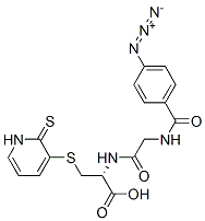 N-(4-azidobenzoylglycyl)-S-(2-thiopyridyl)cysteine Struktur