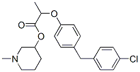 2-[4-(4-Chlorobenzyl)phenoxy]propionic acid 1-methyl-3-piperidyl ester Structure