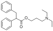 3-(Diethylamino)propyl 2,3-diphenylpropionate Struktur