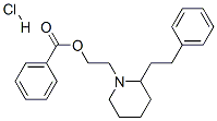 2-(2-phenethyl-1-piperidyl)ethyl benzoate hydrochloride Struktur