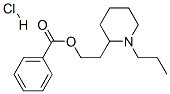 2-(1-propyl-2-piperidyl)ethyl benzoate hydrochloride Struktur