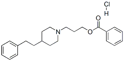 3-(4-phenethyl-1-piperidyl)propyl benzoate hydrochloride 结构式