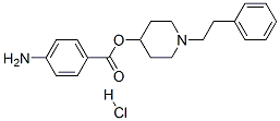 (1-phenethyl-4-piperidyl) 4-aminobenzoate hydrochloride 结构式