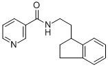 3-Pyridinecarboxamide, N-(2-(2,3-dihydro-1H-inden-1-yl)ethyl)- 结构式