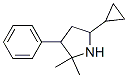 Pyrrolidine, 5-cyclopropyl-2,2-dimethyl-3-phenyl- (9CI) Struktur