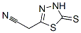 1,3,4-Thiadiazole-2-acetonitrile,  4,5-dihydro-5-thioxo- 化学構造式