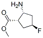 Cyclopentanecarboxylic acid, 2-amino-4-fluoro-, methyl ester, (1alpha,2alpha,4beta)- (9CI) Structure