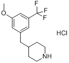 4-(3-METHOXY-5-TRIFLUOROMETHYL-BENZYL)-PIPERIDINE HYDROCHLORIDE Struktur