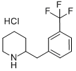 2-(3-TRIFLUOROMETHYL-BENZYL)-PIPERIDINE HYDROCHLORIDE 化学構造式