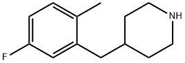 Piperidine, 4-[(5-fluoro-2-methylphenyl)methyl]- (9CI) 结构式