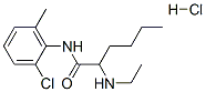 N-(2-chloro-6-methyl-phenyl)-2-ethylamino-hexanamide hydrochloride,78265-90-4,结构式