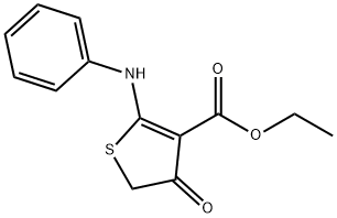 ETHYL 2-ANILINO-4-OXO-4,5-DIHYDRO-3-THIOPHENECARBOXYLATE Struktur