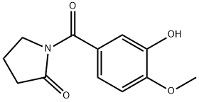 1-(3-Hydroxy-4-methoxybenzoyl)-2-pyrrolidinone Struktur