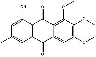 1-hydroxy-6,7,8-trimethoxy-3-methylanthraquinone Struktur