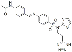 N-[4-[4-[N-(2-Thiazolyl)-N-[2-(1H-tetrazol-5-yl)ethyl]aminosulfonyl]phenyliminomethyl]phenyl]acetamide,78311-71-4,结构式