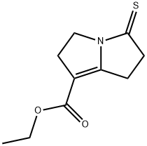 1H-Pyrrolizine-7-carboxylic  acid,  2,3,5,6-tetrahydro-3-thioxo-,  ethyl  ester 结构式