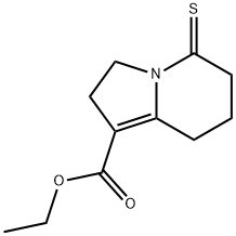 1-Indolizinecarboxylic  acid,  2,3,5,6,7,8-hexahydro-5-thioxo-,  ethyl  ester Structure