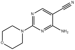 4-AMINO-2-MORPHOLINO-5-PYRIMIDINECARBONITRILE, 97 化学構造式