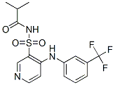 4-[3-(Trifluoromethyl)anilino]-N-isobutyrylpyridine-3-sulfonamide Struktur