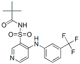 4-[3-(トリフルオロメチル)アニリノ]-N-ピバロイルピリジン-3-スルホンアミド 化学構造式