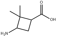 Cyclobutanecarboxylic acid, 3-amino-2,2-dimethyl- (9CI) Structure