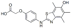 Acetic  acid,  [4-[(6-hydroxy-4,5,7-trimethyl-2-benzothiazolyl)amino]phenoxy]-  (9CI) Structure
